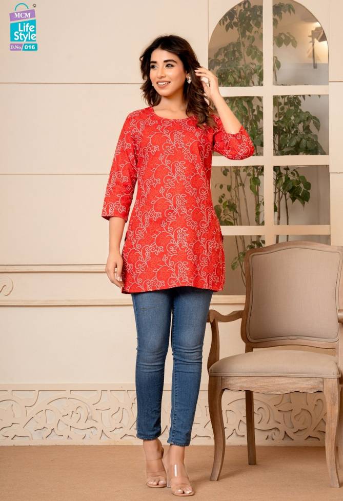 Kashvi Vol 2 By Mcm Printed Pure Cotton Short Top Wholesale Market In India
